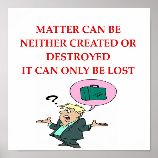 natuurkunde grap poster (Voorkant)