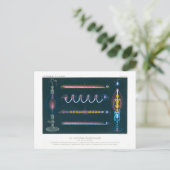 Natuurkunde Handboek Illustratie van Elektrisch Li Briefkaart (Staand voorkant)