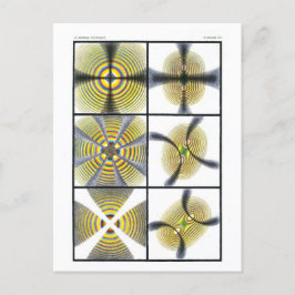 Natuurkunde Handboek Illustratie van gekleurde rin Briefkaart