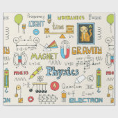 Natuurkunde. Handgetrokken. illustratie. Cadeaupapier (Vlak)