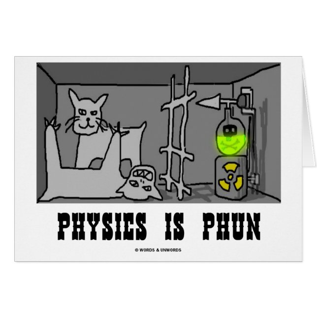 Natuurkunde is Phun (Fun) (Schrödinger's kat-gedac (Voorkant Horizontaal)