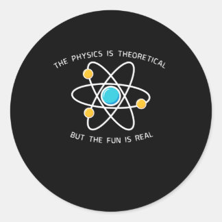 Natuurkunde is theoretisch ronde sticker