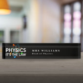 NATUURKUNDE ITS DE WET Grappige Wetenschap Citaat Naambordje