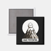 Natuurkunde Joke - Ik heb potentiële Rock Mountain Magneet (Voorkant / Achterkant)