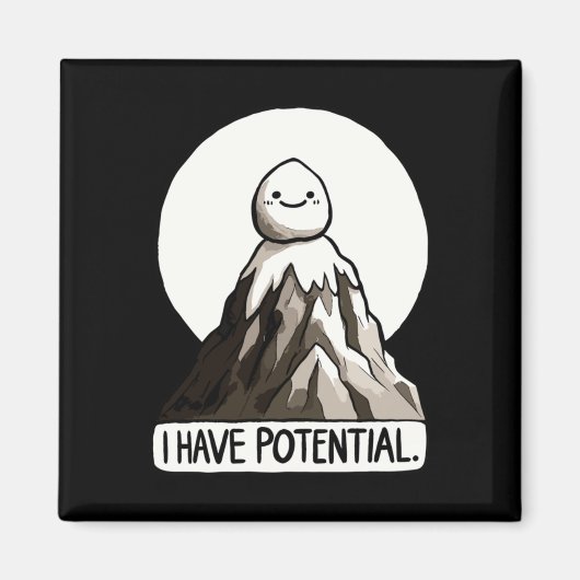 Natuurkunde Joke - Ik heb potentiële Rock Mountain Magneet (Voorkant)