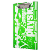 Natuurkunde; Neon Green Stripes Klembord (Links)