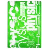 Natuurkunde; Neon Green Stripes Klembord (Achterkant)