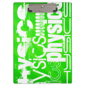 Natuurkunde; Neon Green Stripes Klembord (Voorkant)