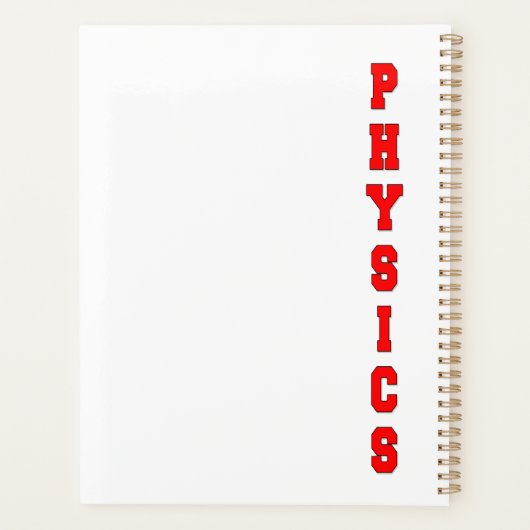 Natuurkunde Planner (Achterkant)