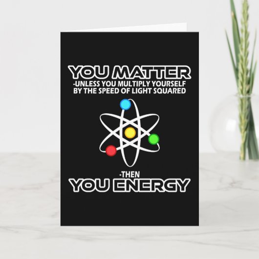 Natuurkunde Snelheid van het Licht Grappig Kaart (Voorkant)