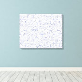 Natuurkundevergelijkingen in Blauwe Pen // Canvas Afdruk (Insitu (Houten vloer))