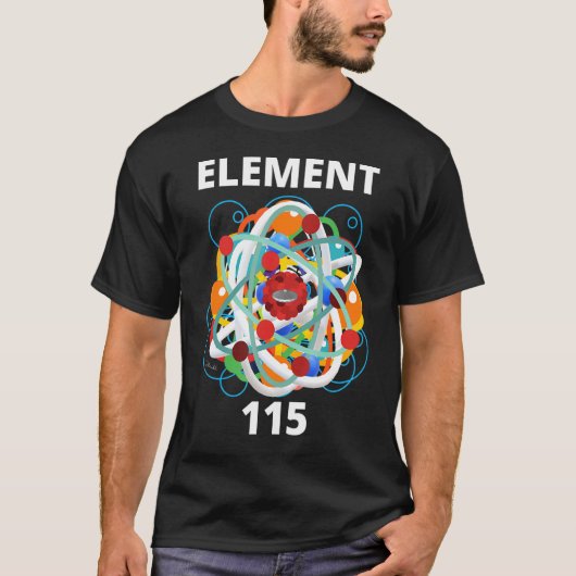 Natuurkundig element 115 Energiedeeltjes Nuclei Sc T-shirt (Voorkant)