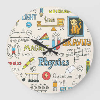 Natuurkundige begrippen, met de hand getekende  st grote klok