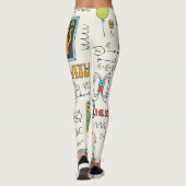 Natuurkundige begrippen, met de hand getekende  st leggings (Achterkant)