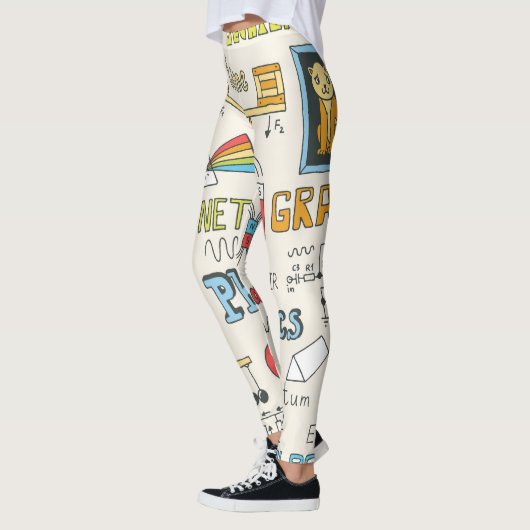 Natuurkundige begrippen, met de hand getekende  st leggings (Links)