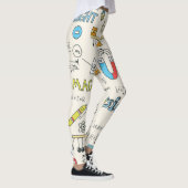 Natuurkundige begrippen, met de hand getekende  st leggings (Rechts)