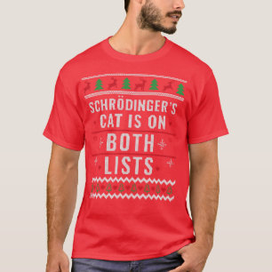 Natuurkundige Lelijke Kerst Schroedingers Kat Xmas T-shirt