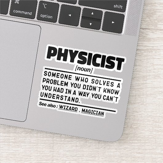 Natuurkundige Noun Definition Cool Science Teacher Sticker (Detail)