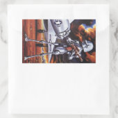  natuurkundigen militairen van de robotaris rechthoekige sticker (Tas)