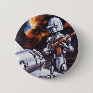 natuurkundigen militairen van de robotaris ronde button 5,7 cm