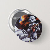 natuurkundigen militairen van de robotaris ronde button 5,7 cm (Voorkant /achterkant)