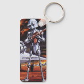 natuurkundigen militairen van de robotaris sleutelhanger (Achterkant)