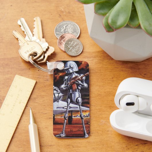 natuurkundigen militairen van de robotaris sleutelhanger (Bureau)