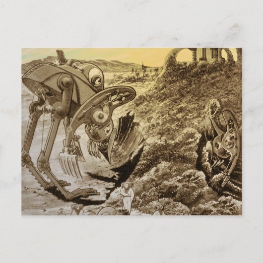  natuurkundigheid Aliens Planet Construction Briefkaart (Voorkant)