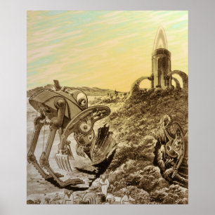 natuurkundigheid Aliens Planet Construction Poster