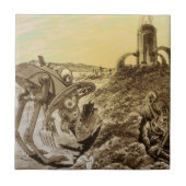  natuurkundigheid Aliens Planet Construction Tegeltje (Voorkant)