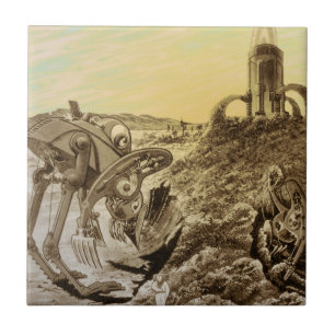  natuurkundigheid Aliens Planet Construction Tegeltje