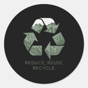 Natuurliefhebber Aardedag Reductie Hergebruik Recy Ronde Sticker