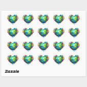 NatuurLiefhebber Hart Aarde Kunstwerk  Sticker