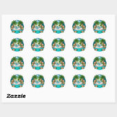 Natuurliefhebbers, zwanen ronde sticker (Vel)