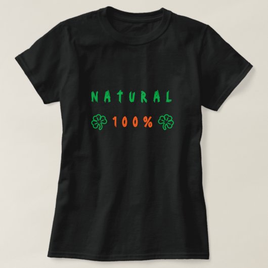 Natuurlijk 100% T-shirt - Modern (Design voorkant)