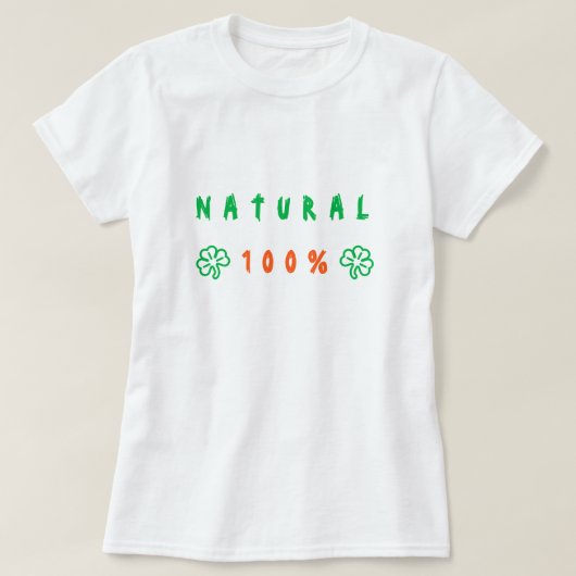 Natuurlijk 100% T-shirt - Tekst (Design voorkant)