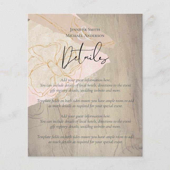 Natuurlijk Aarde Rustieke Bosbladeren (Voorkant)