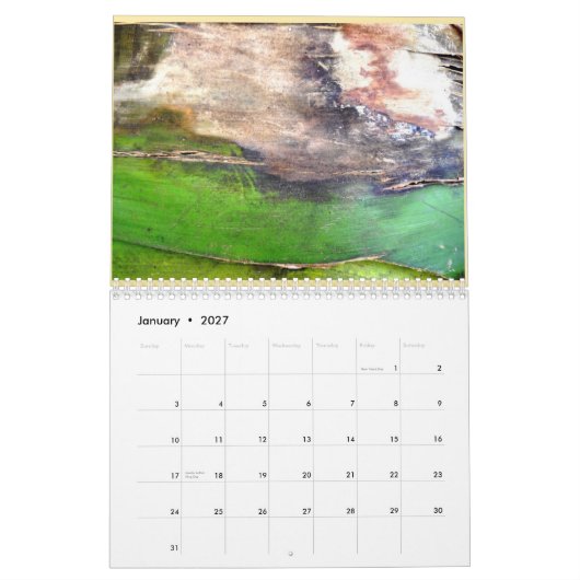Natuurlijk Abstract op schors Kalender (Jan 2027)