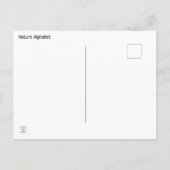 Natuurlijk alfabet briefkaart (Achterkant)