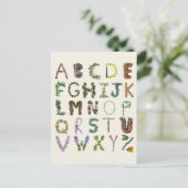 Natuurlijk alfabet briefkaart (Staand voorkant)