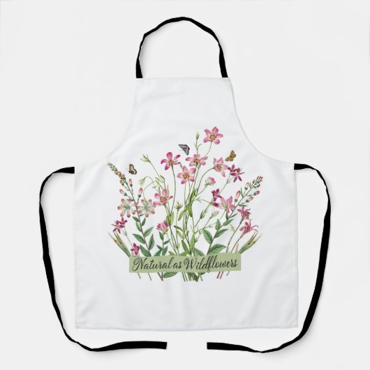 Natuurlijk als wilde bloemen - Vintage - Schort (Voorkant)