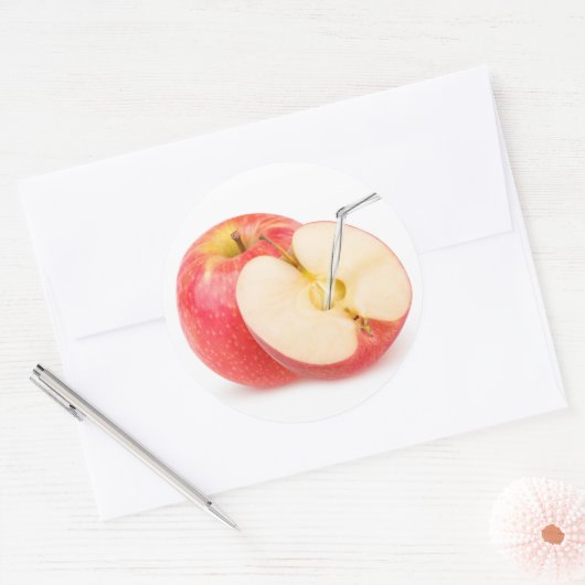 Natuurlijk appelsap ronde sticker (Envelop)