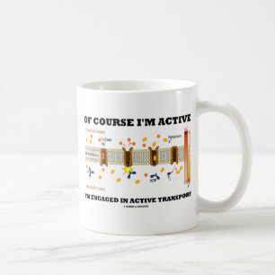Natuurlijk ben ik actief, ik ben bezig met actief koffiemok