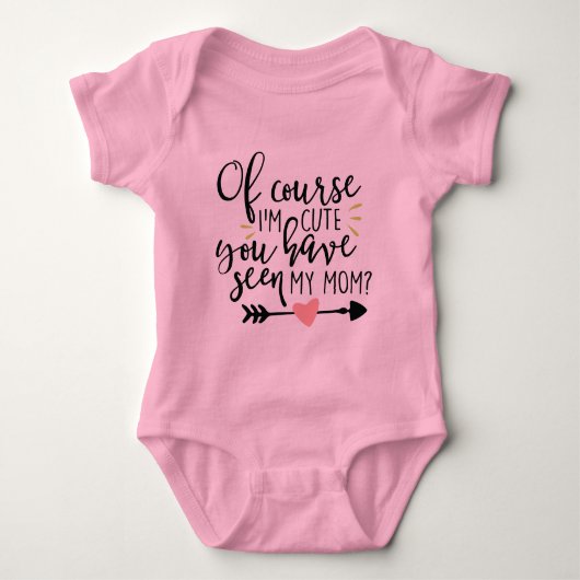 Natuurlijk ben ik Cute Bodysuit (Voorkant)