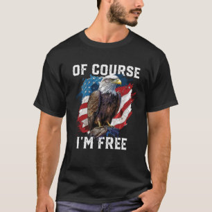 Natuurlijk ben ik Free American Bald Eagle America T-shirt