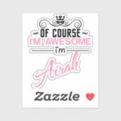 Natuurlijk ben ik Geweldige Airah Sticker (Vel)