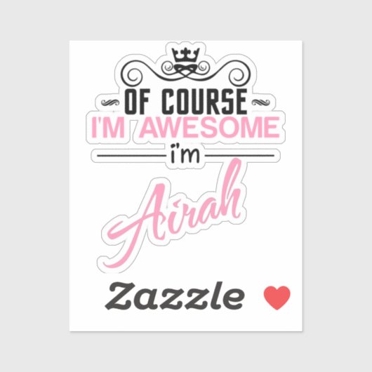 Natuurlijk ben ik Geweldige Airah Sticker (Vel)