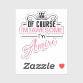 Natuurlijk ben ik Geweldige dat ik Amiri ben Sticker (Vel)