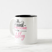 Natuurlijk ben ik Geweldige dat ik Ashley heet Tweekleurige Koffiemok (Voorkant links)