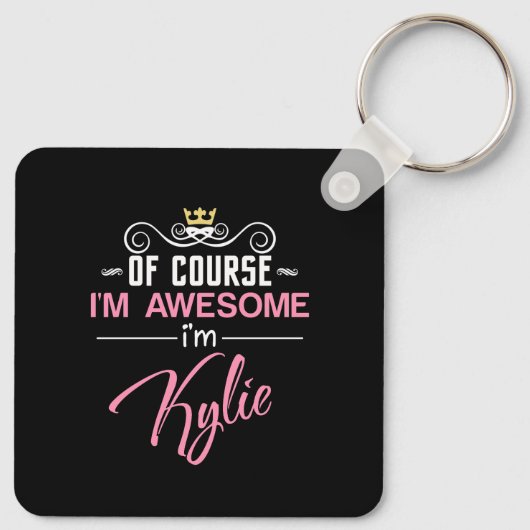 Natuurlijk ben ik Geweldige dat ik Kylie heet Sleutelhanger (Achterkant)